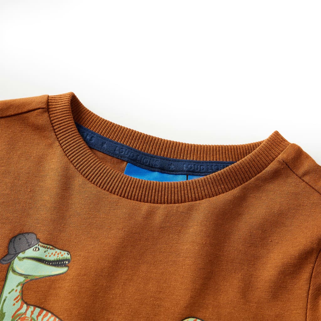 Tricou pentru copii cu mâneci lungi, coniac, 116 GartenMobel Dekor