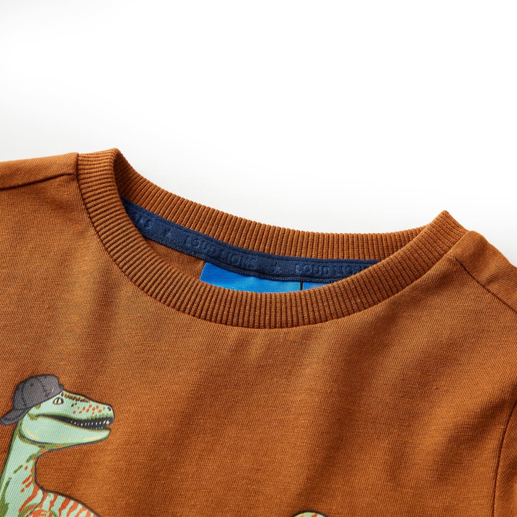 Tricou pentru copii cu mâneci lungi, coniac, 128 GartenMobel Dekor