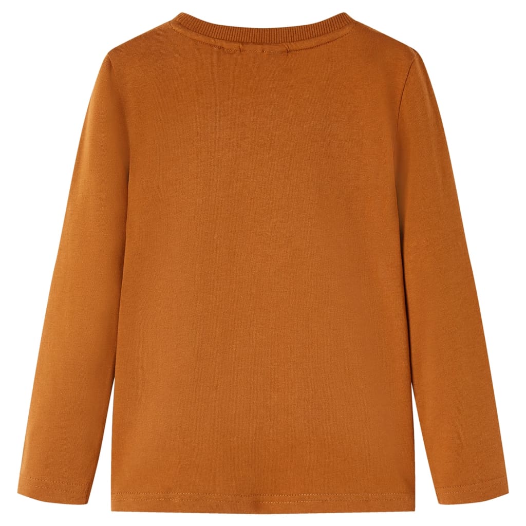 Tricou pentru copii cu mâneci lungi, coniac, 92 GartenMobel Dekor