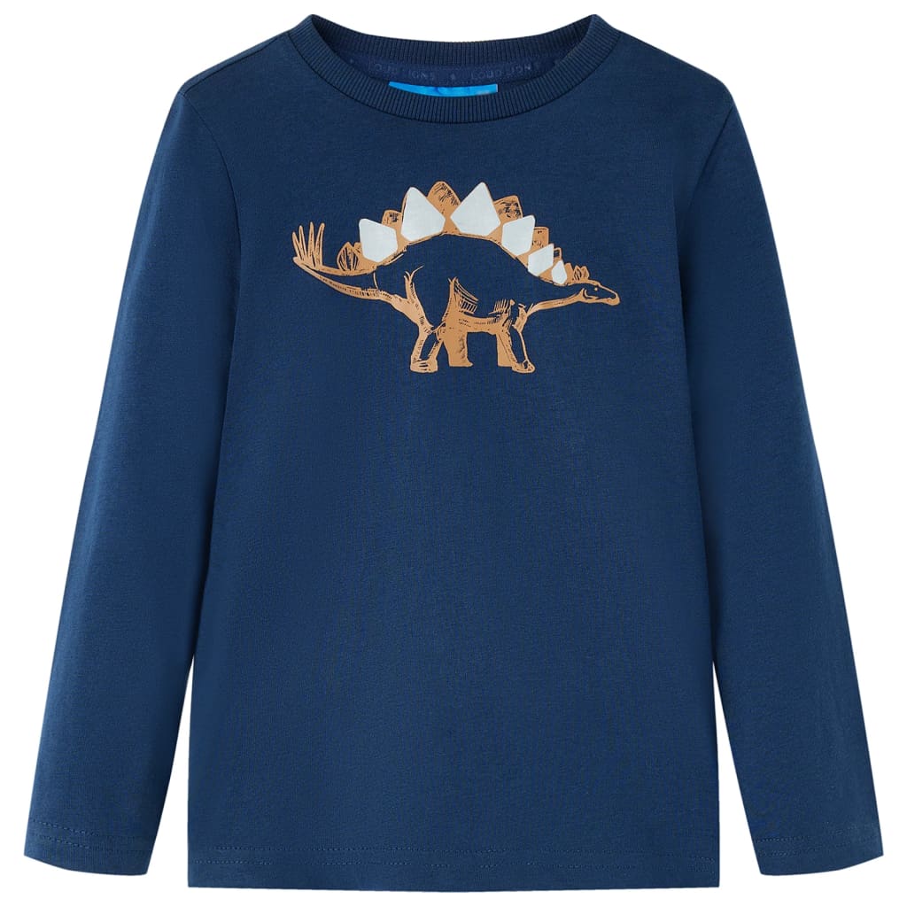 Tricou pentru copii cu mâneci lungi bleumarin 92 GartenMobel Dekor