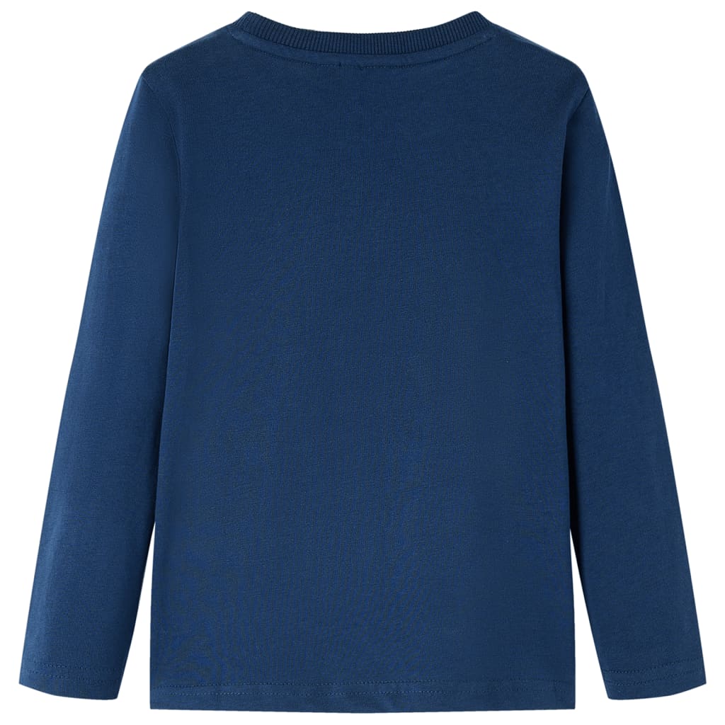 Tricou pentru copii cu mâneci lungi bleumarin 92 GartenMobel Dekor