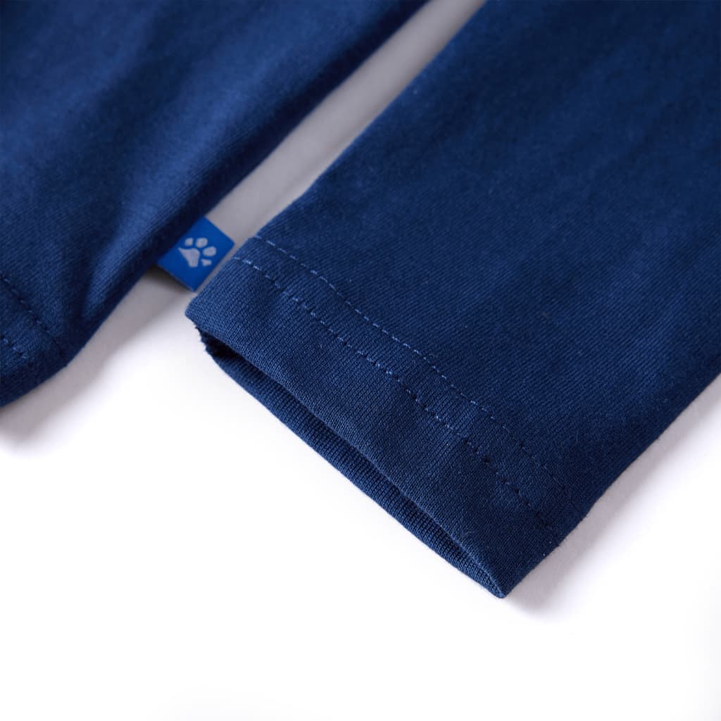 Tricou pentru copii cu mâneci lungi bleumarin 92 GartenMobel Dekor