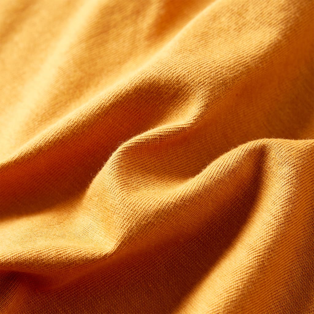 Tricou pentru copii cu mâneci lungi ocru închis 92 GartenMobel Dekor
