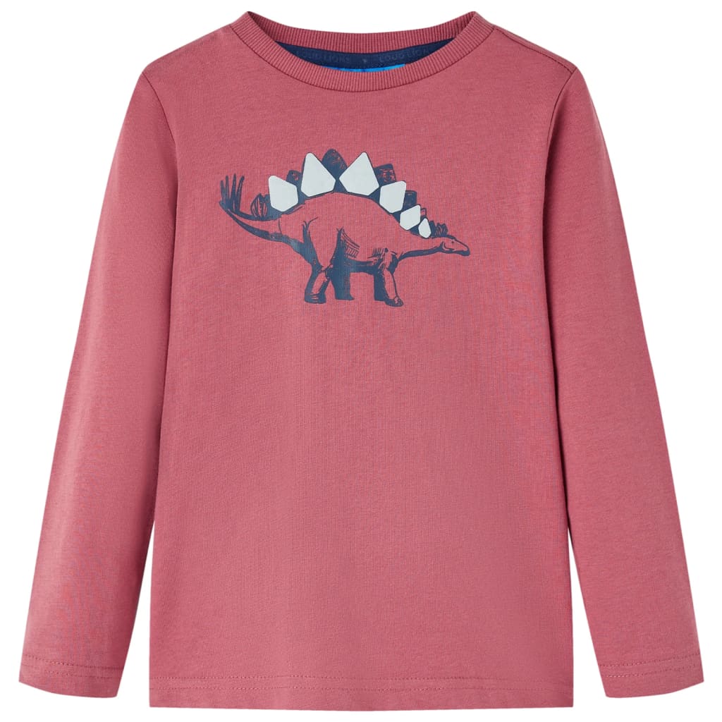 Tricou pentru copii cu mâneci lungi roșu închis 128 GartenMobel Dekor