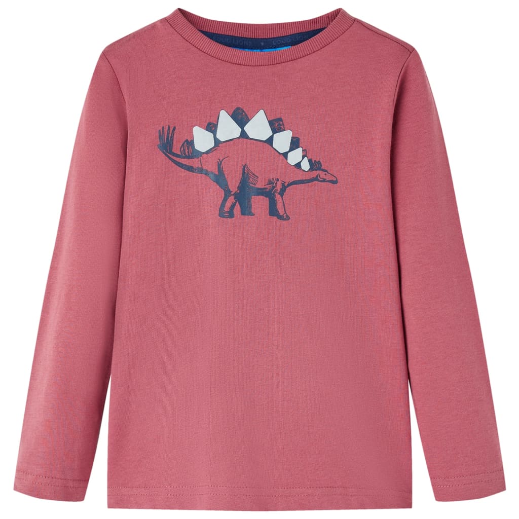Tricou pentru copii cu mâneci lungi roșu închis 140 GartenMobel Dekor