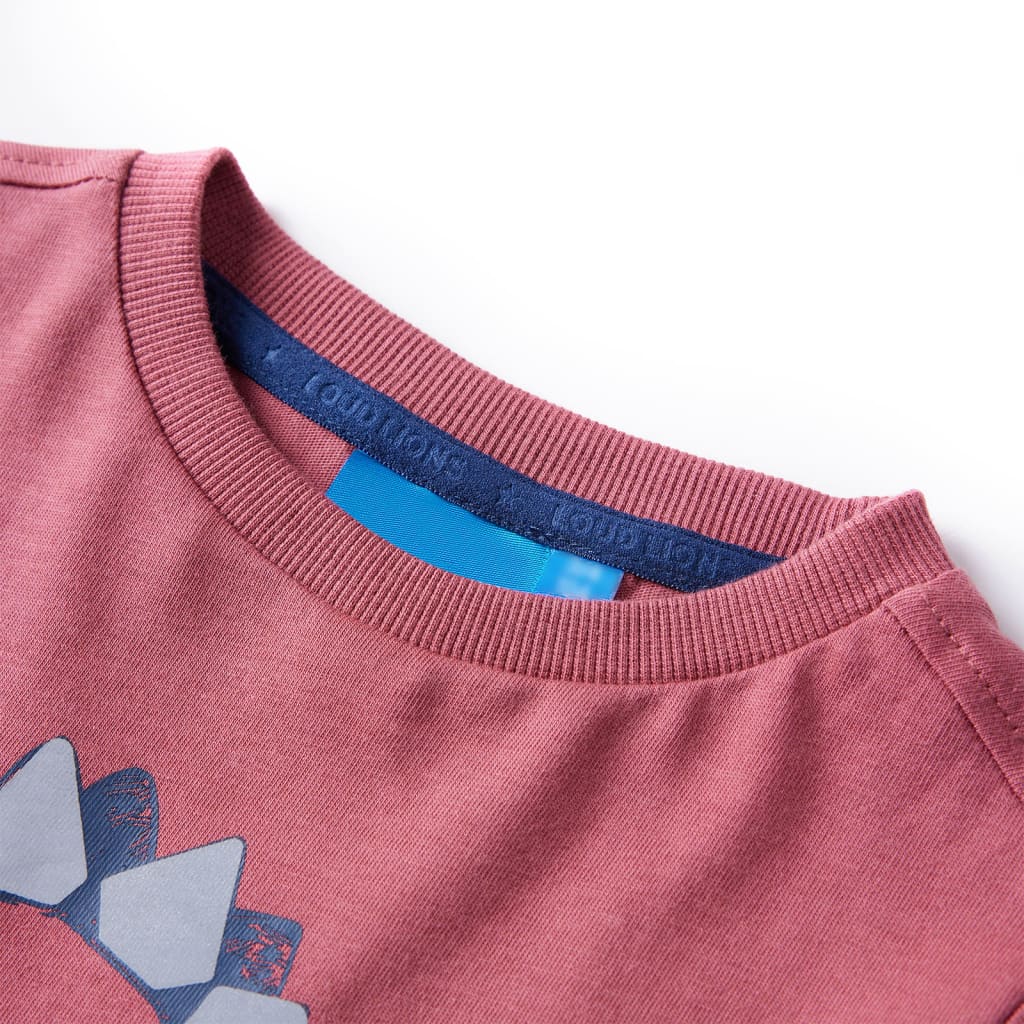 Tricou pentru copii cu mâneci lungi roșu închis 140 GartenMobel Dekor