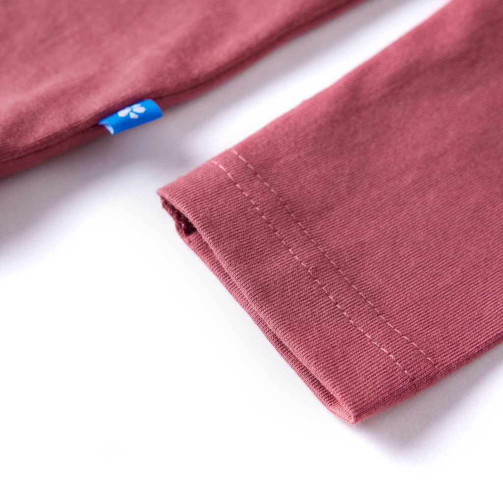 Tricou pentru copii cu mâneci lungi roșu închis 140 GartenMobel Dekor