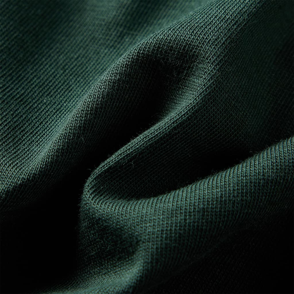 Tricou pentru copii cu mâneci lungi verde închis 104 GartenMobel Dekor