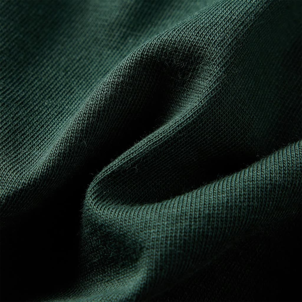 Tricou pentru copii cu mâneci lungi verde închis 92 GartenMobel Dekor