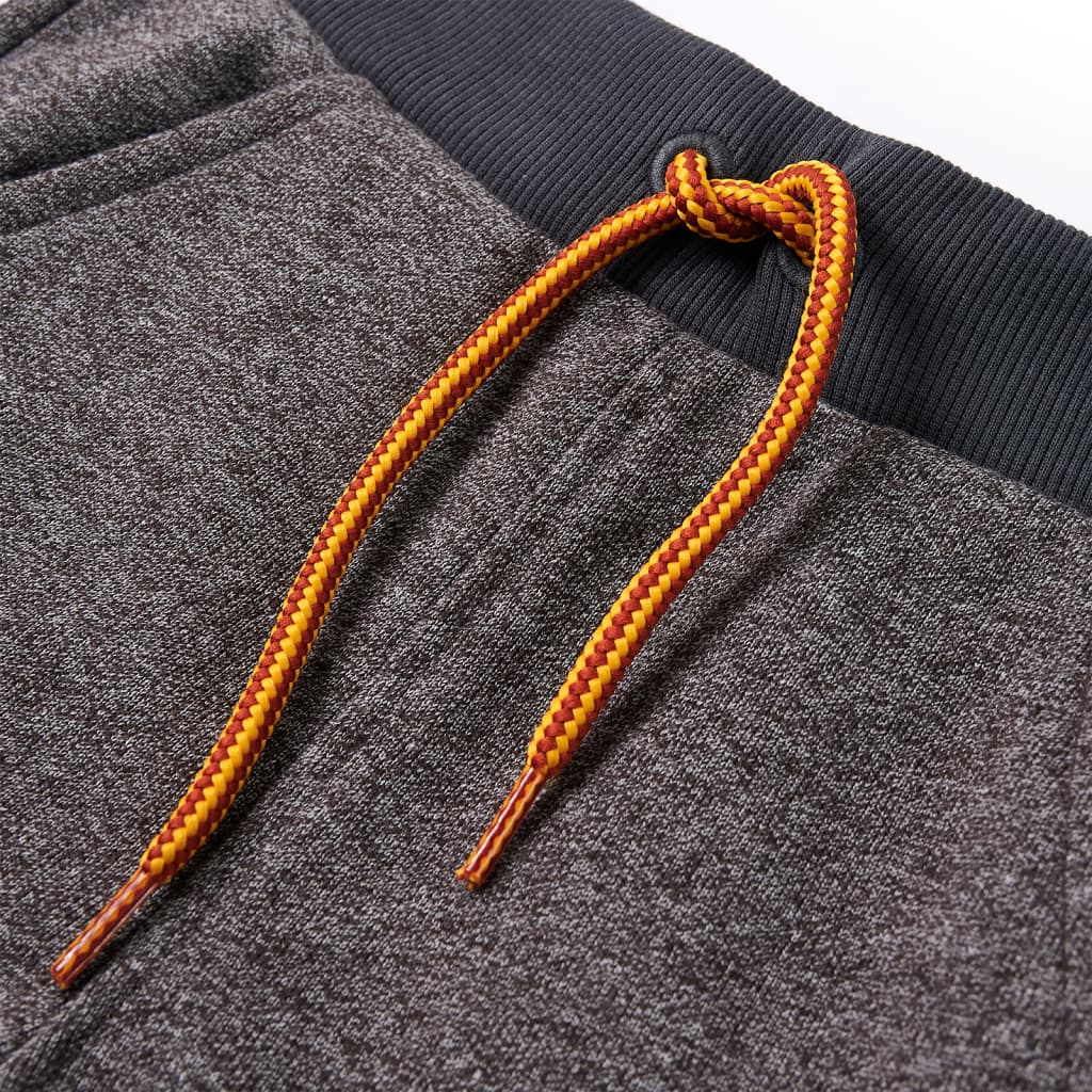 Pantaloni de trening pentru copii, gri închis melanj, 116 GartenMobel Dekor