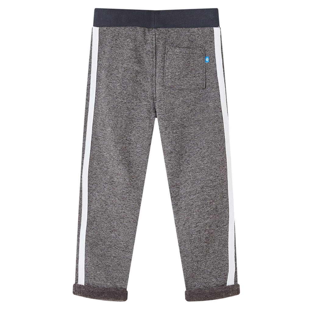 Pantaloni de trening pentru copii, gri închis melanj, 116 GartenMobel Dekor