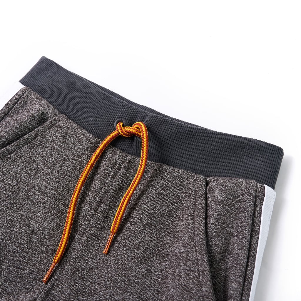 Pantaloni de trening pentru copii, gri închis melanj, 116 GartenMobel Dekor