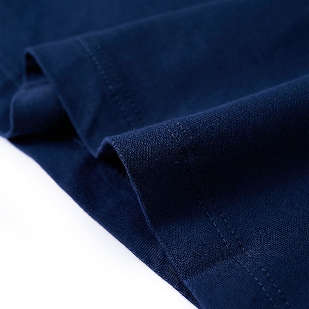 Tricou copii mâneci lungi, bleumarin, 128 GartenMobel Dekor