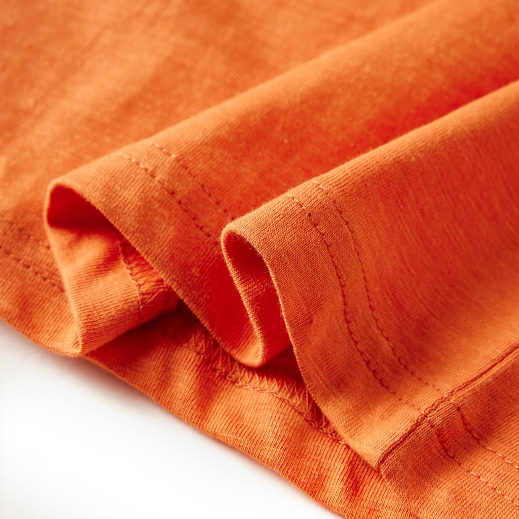 Tricou copii mâneci lungi, portocaliu închis 116 GartenMobel Dekor