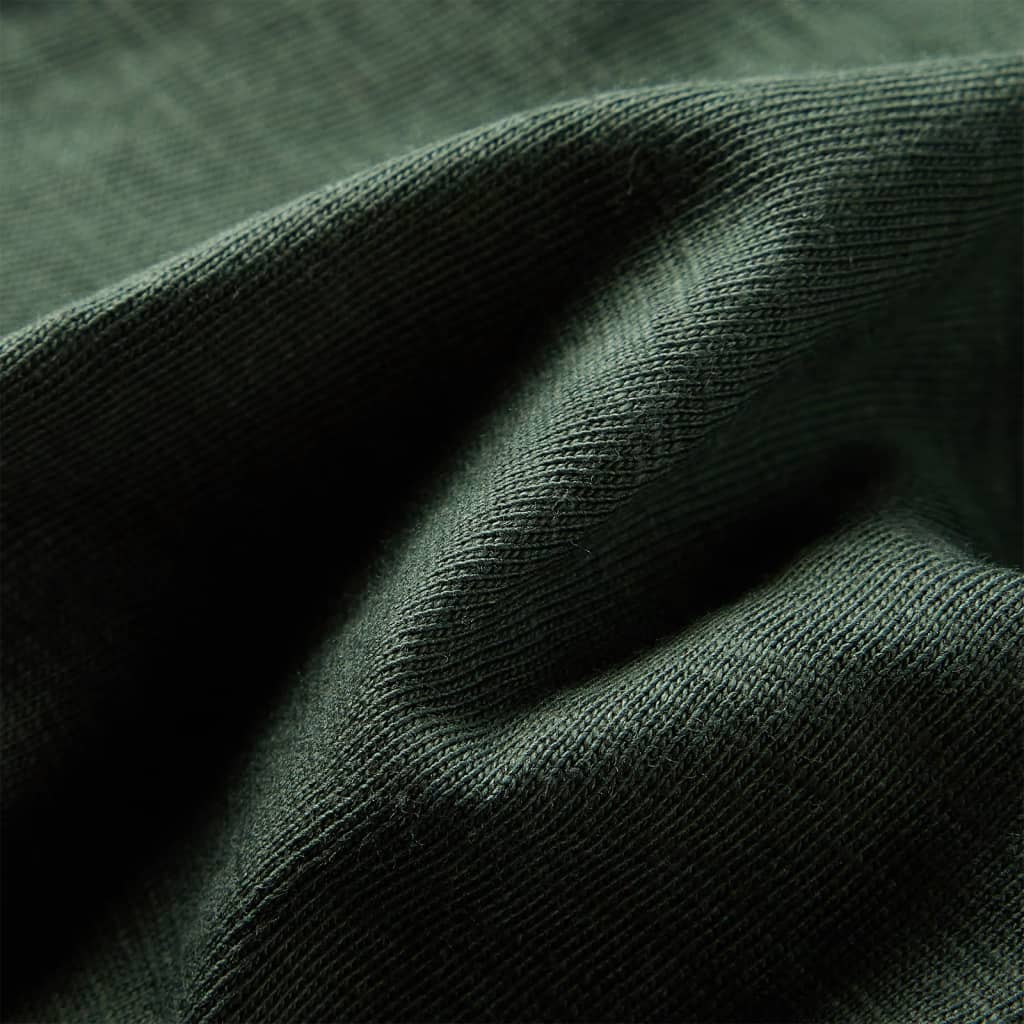 Tricou copii mâneci lungi, verde închis, 128 GartenMobel Dekor