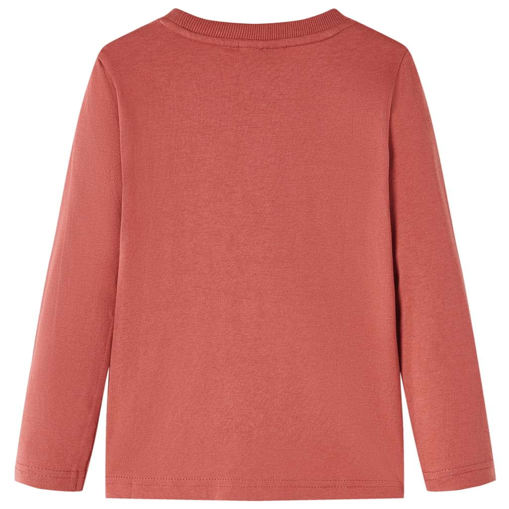 Tricou de copii cu mâneci lungi, henna, 104 GartenMobel Dekor