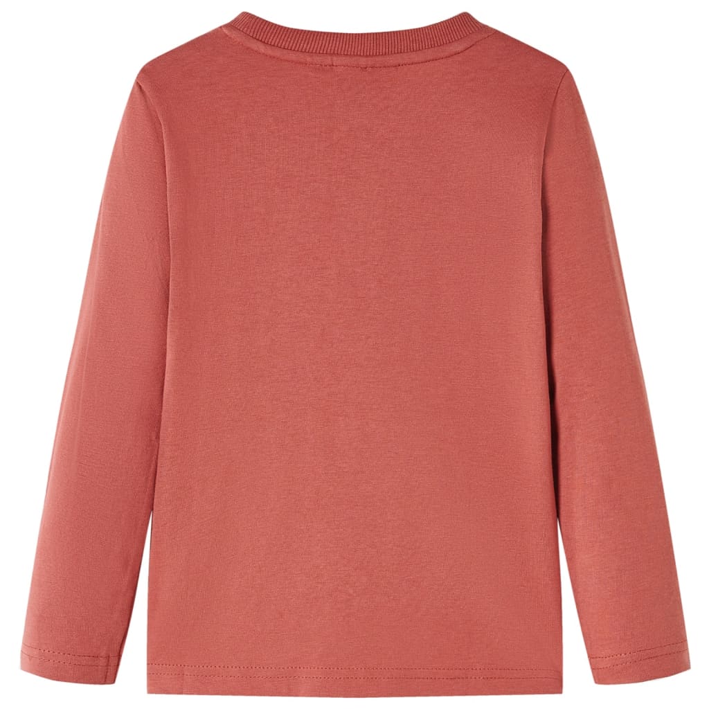 Tricou de copii cu mâneci lungi, henna, 140 GartenMobel Dekor
