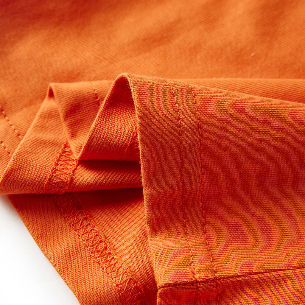 Tricou de copii cu mâneci lungi, portocaliu închis, 116 GartenMobel Dekor