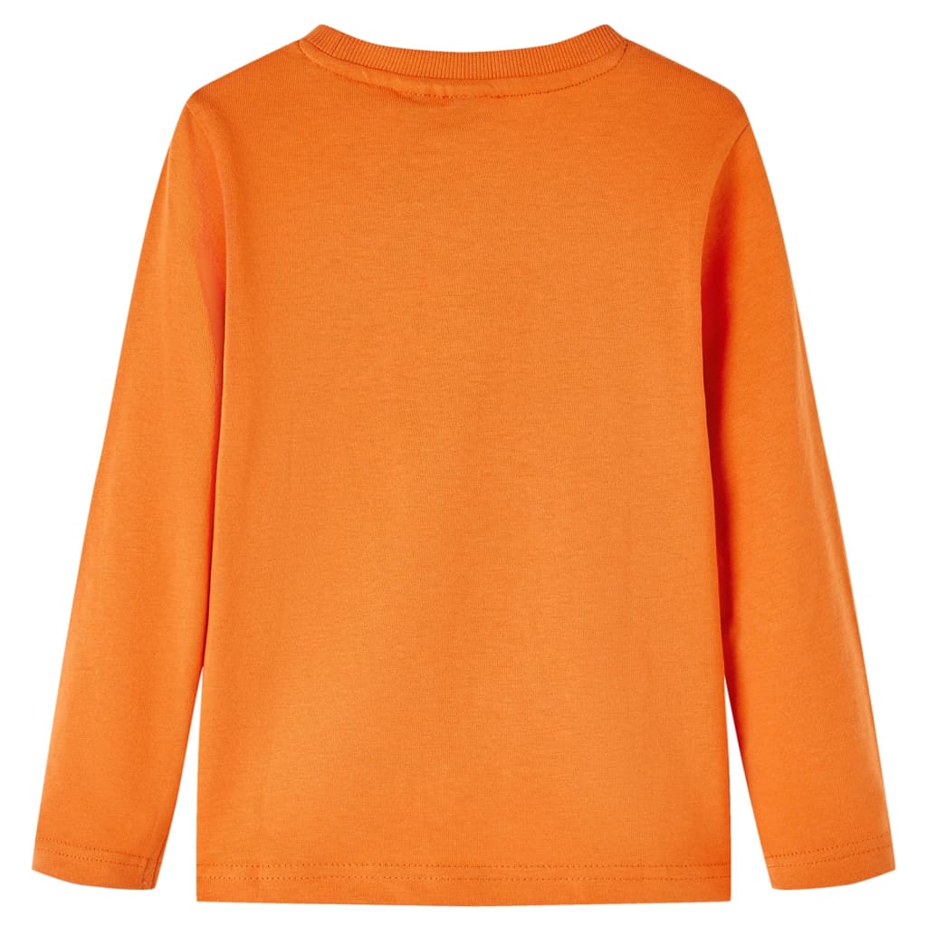 Tricou de copii cu mâneci lungi, portocaliu închis, 116 GartenMobel Dekor