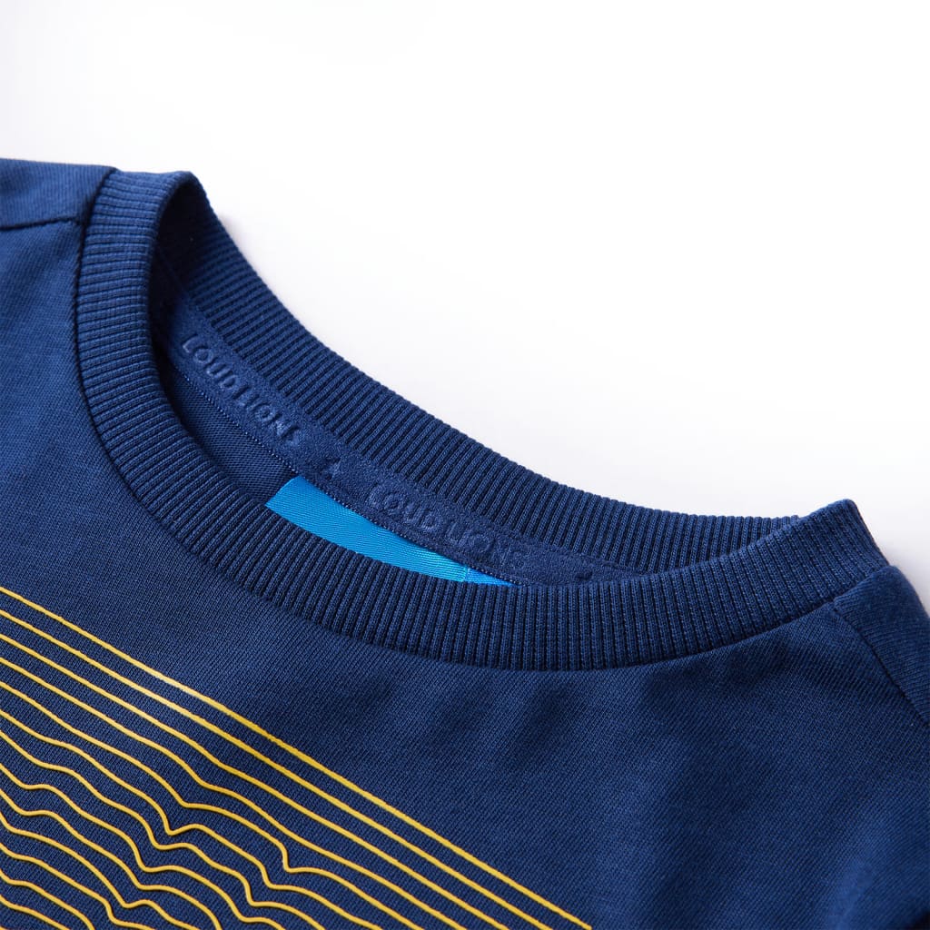 Tricou de copii cu mâneci lungi bleumarin 104 GartenMobel Dekor