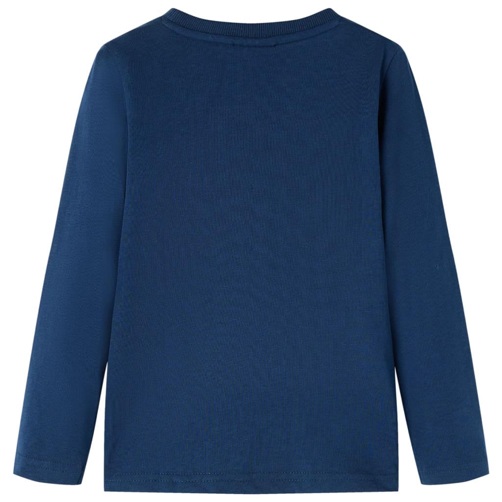 Tricou de copii cu mâneci lungi bleumarin 128 GartenMobel Dekor