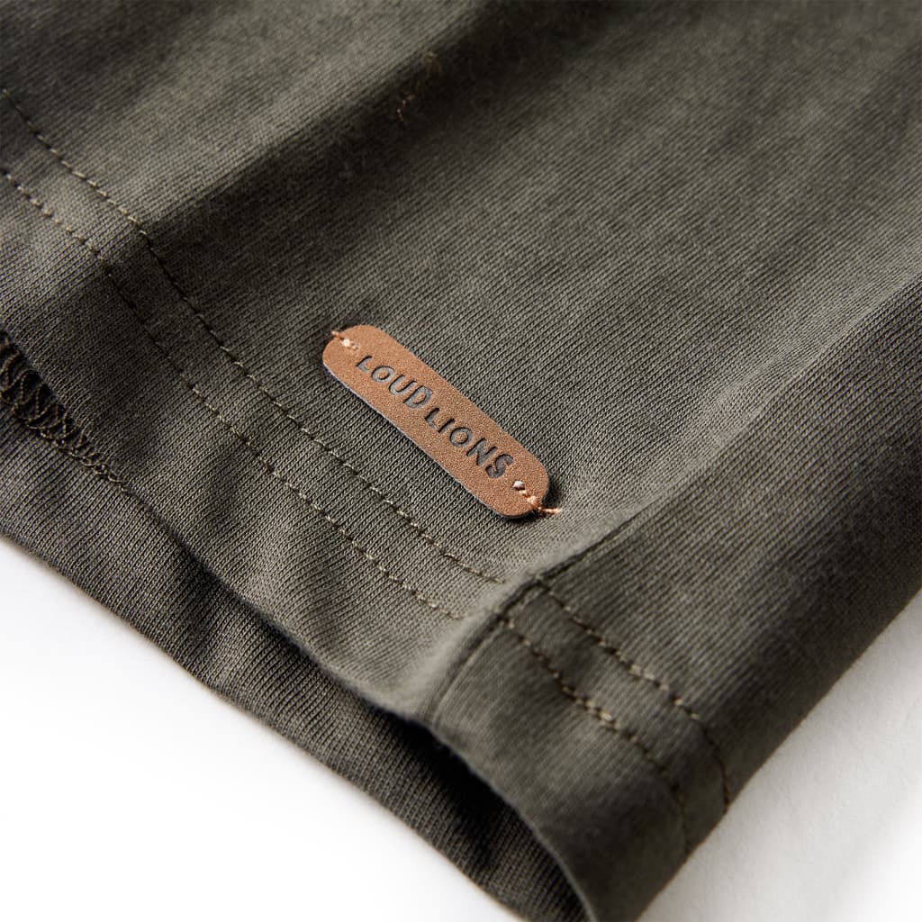 Tricou pentru copii cu mâneci lungi,, kaki, 104 GartenMobel Dekor