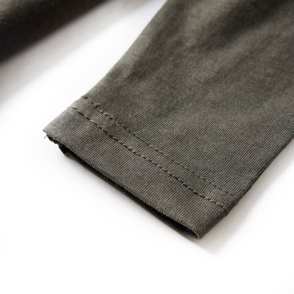 Tricou pentru copii cu mâneci lungi,, kaki, 116 GartenMobel Dekor