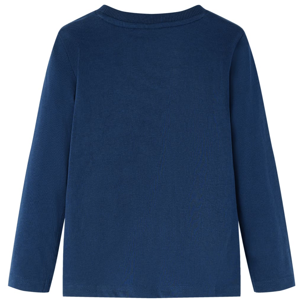 Tricou pentru copii cu mâneci lungi, bleumarin, 104 GartenMobel Dekor