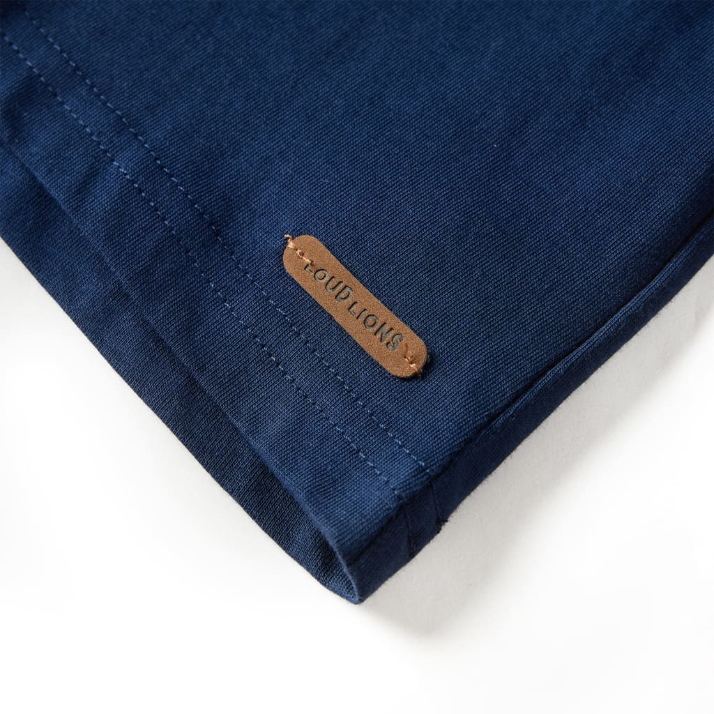 Tricou pentru copii cu mâneci lungi, bleumarin, 104 GartenMobel Dekor