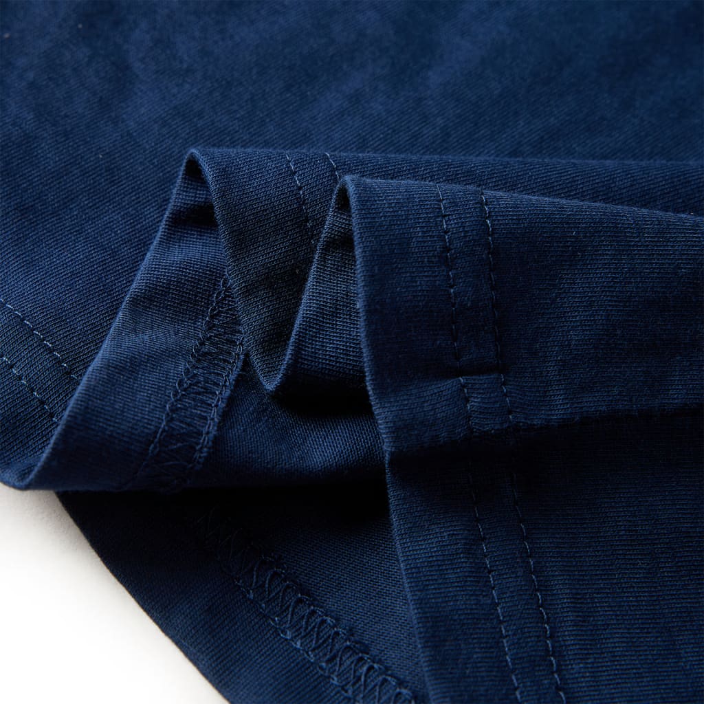 Tricou pentru copii cu mâneci lungi, bleumarin, 128 GartenMobel Dekor