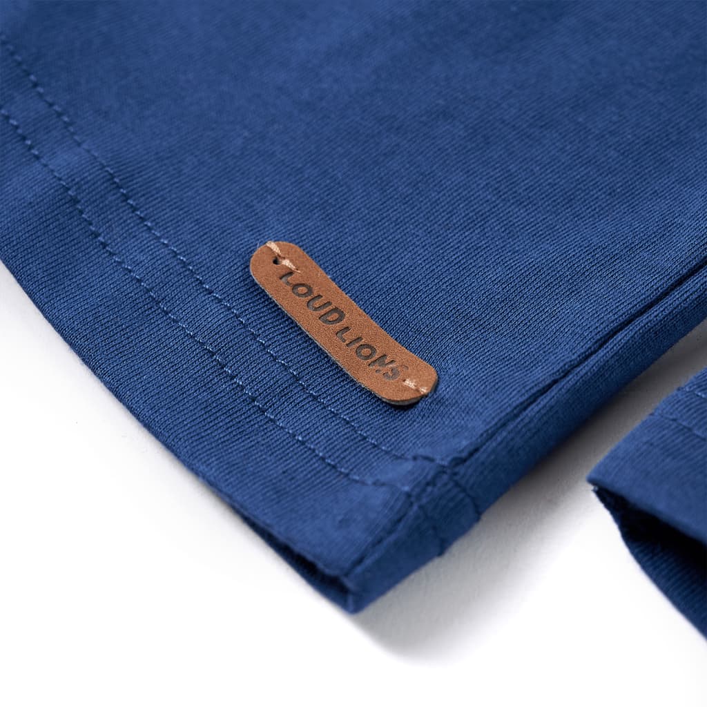 Tricou pentru copii cu mâneci lungi, bleumarin, 128 GartenMobel Dekor
