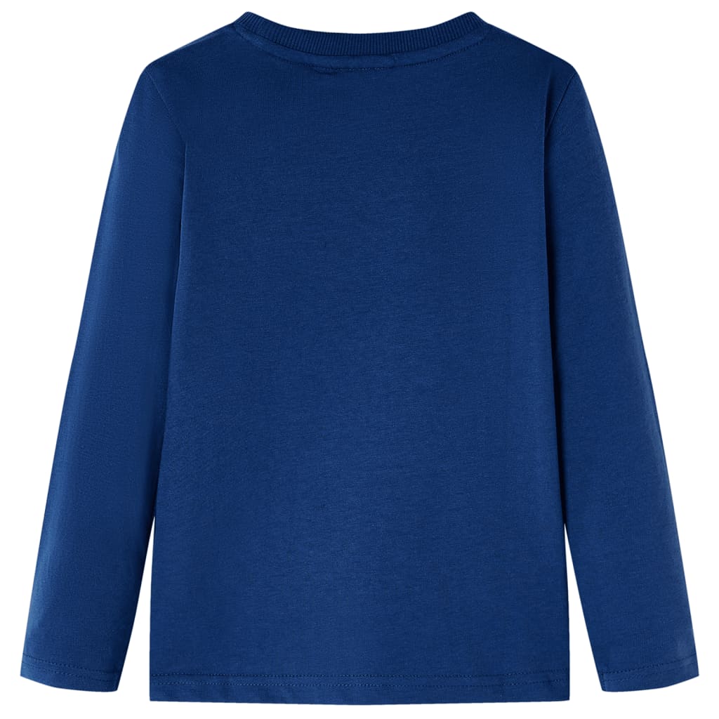 Tricou pentru copii cu mâneci lungi, bleumarin, 128 GartenMobel Dekor