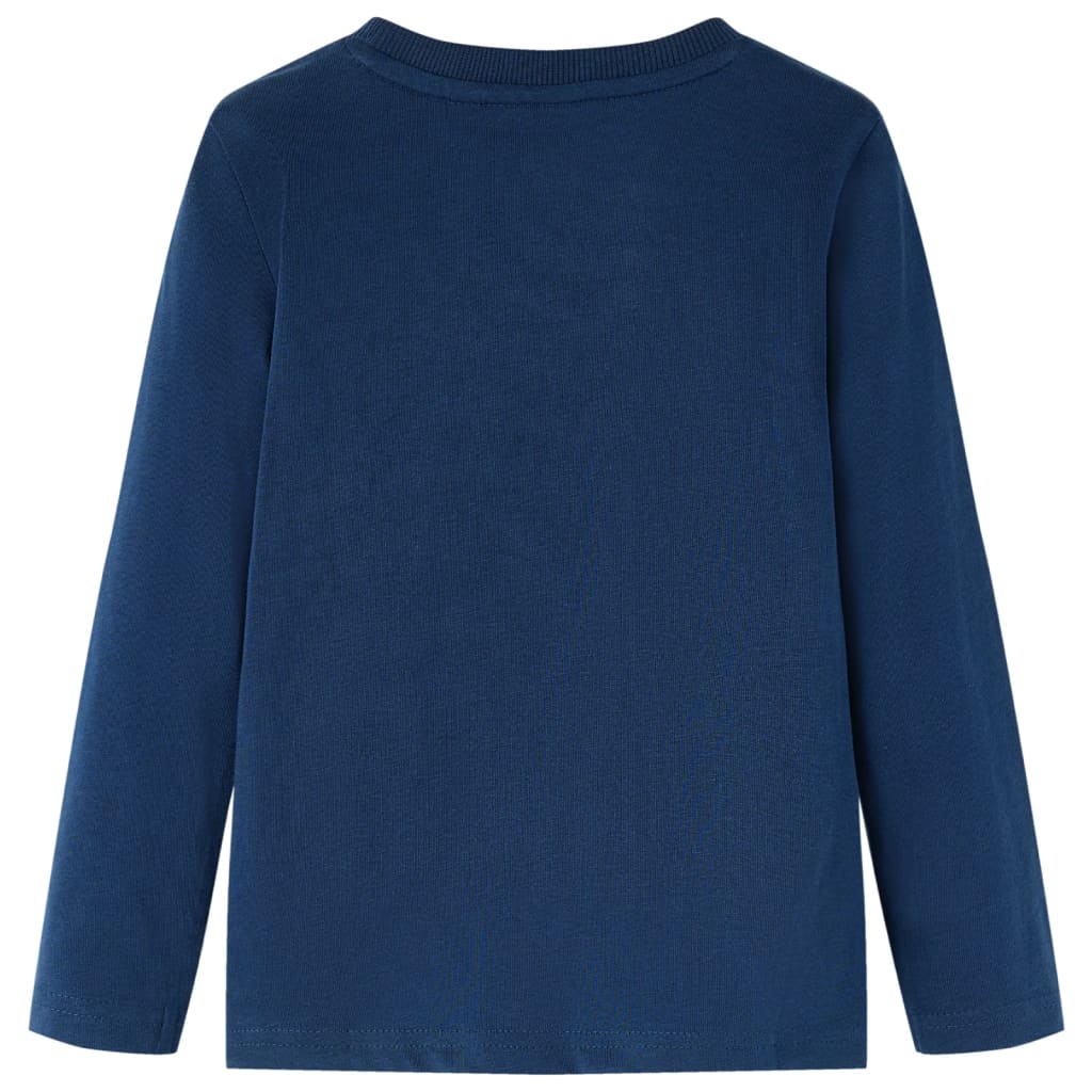 Tricou pentru copii cu mâneci lungi, bleumarin, 92 GartenMobel Dekor