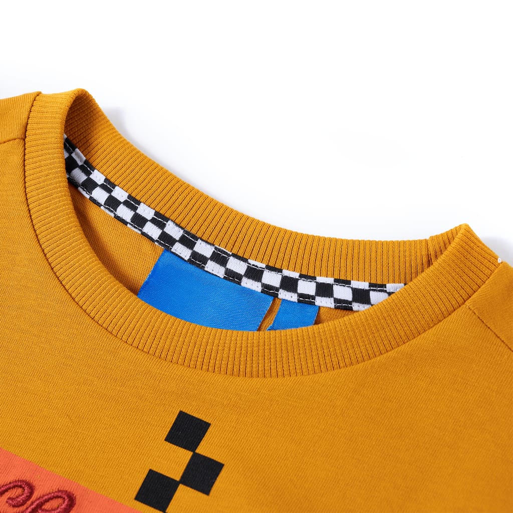 Tricou pentru copii cu mâneci lungi, ocru, 128 GartenMobel Dekor