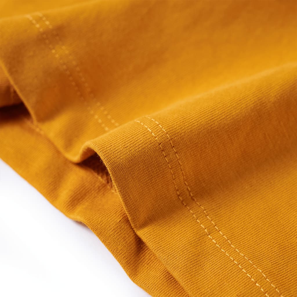 Tricou pentru copii cu mâneci lungi, ocru, 128 GartenMobel Dekor
