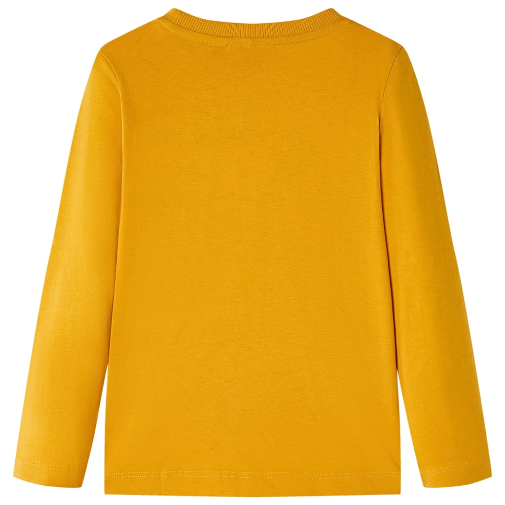 Tricou pentru copii cu mâneci lungi, ocru, 128 GartenMobel Dekor