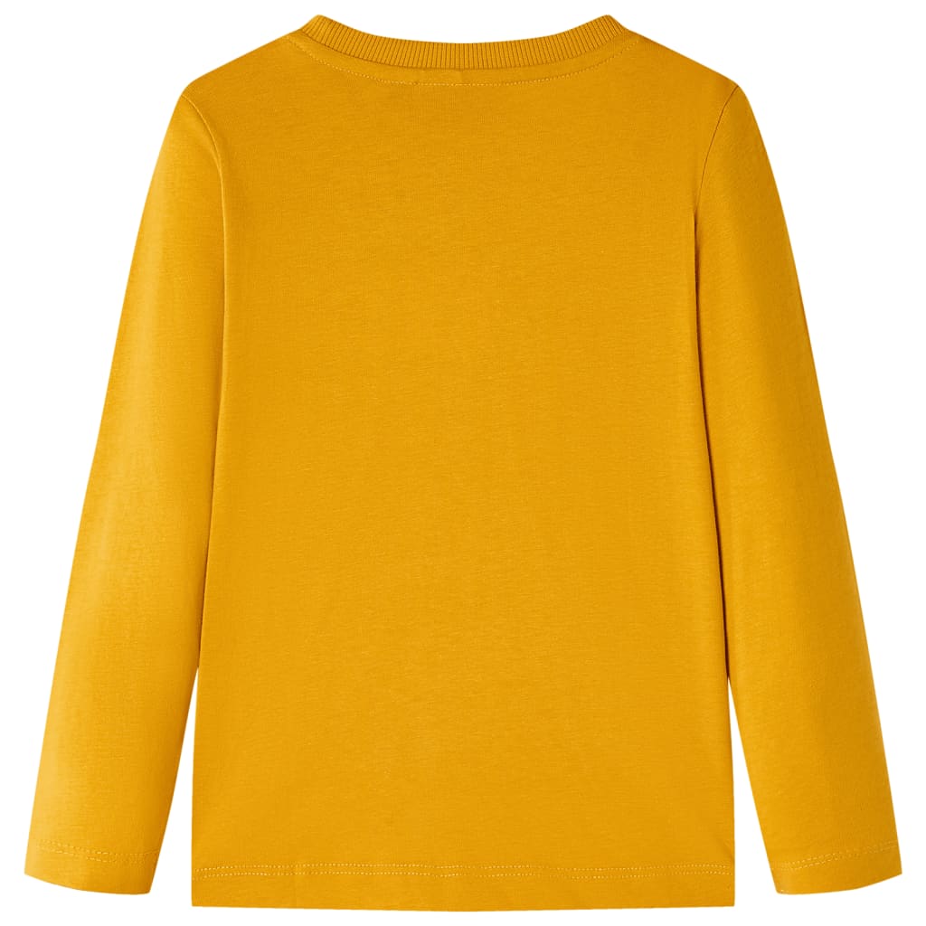 Tricou pentru copii cu mâneci lungi, ocru, 140 GartenMobel Dekor