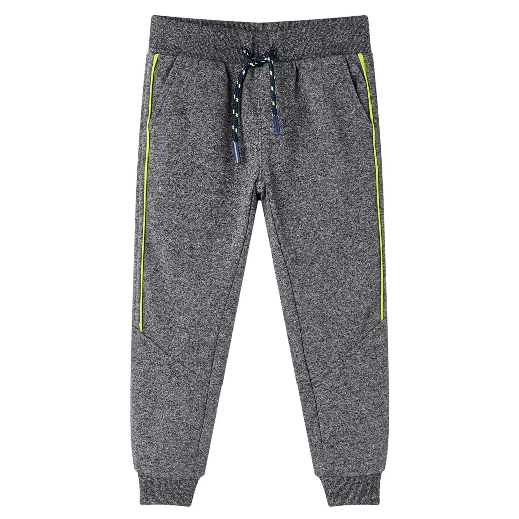 Pantaloni de trening pentru copii, gri melanj, 128 GartenMobel Dekor