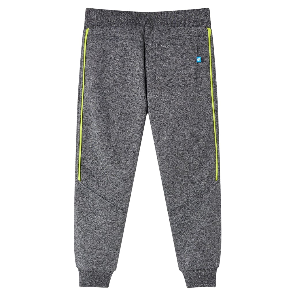 Pantaloni de trening pentru copii, gri melanj, 128 GartenMobel Dekor