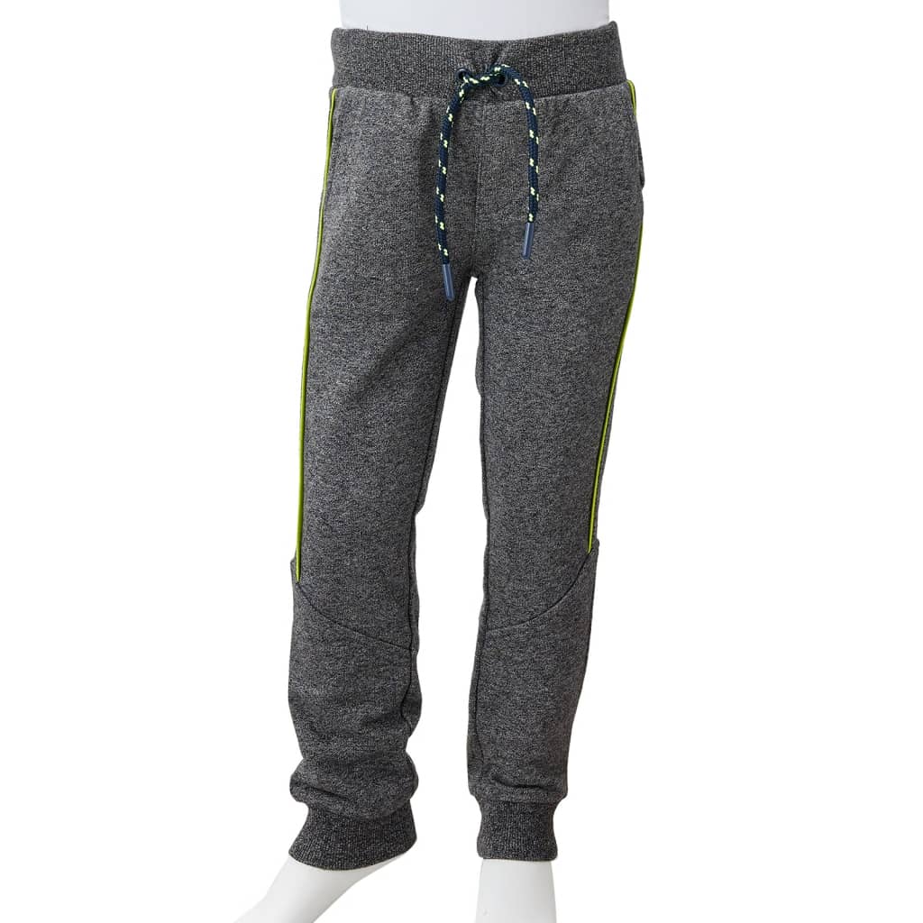 Pantaloni de trening pentru copii, gri melanj, 128 GartenMobel Dekor