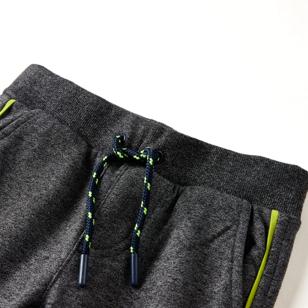 Pantaloni de trening pentru copii, gri melanj, 128 GartenMobel Dekor