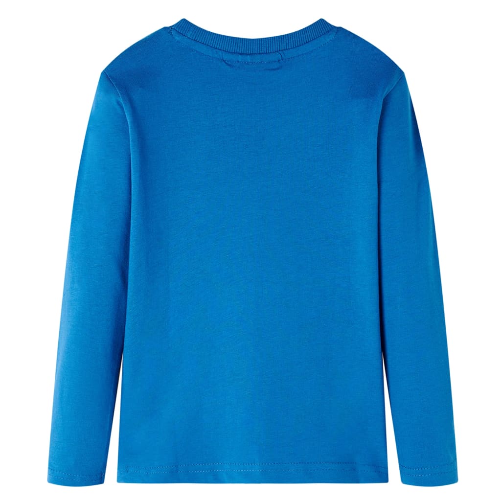 Tricou copii cu mâneci lungi, albastru petrol, 128 GartenMobel Dekor