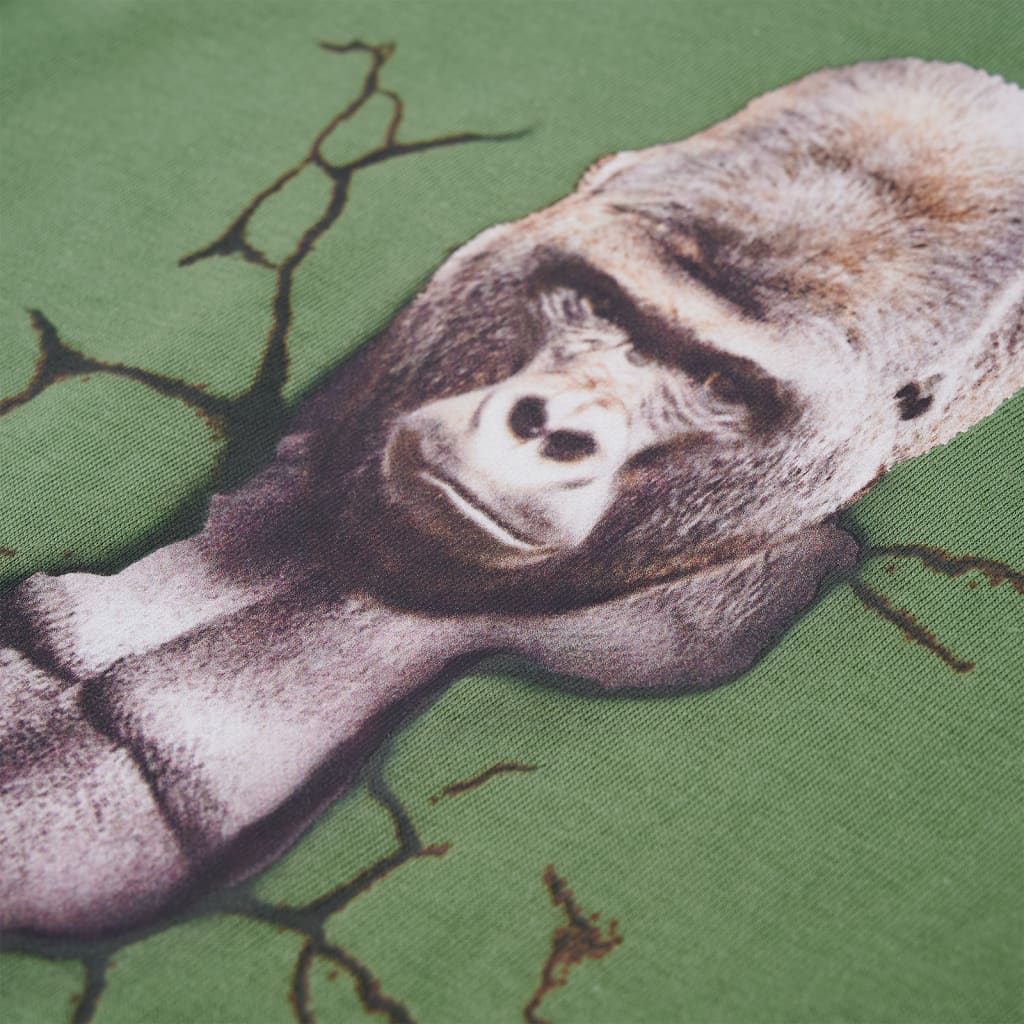Tricou de copii cu mâneci lungi, kaki deschis, 92 GartenMobel Dekor