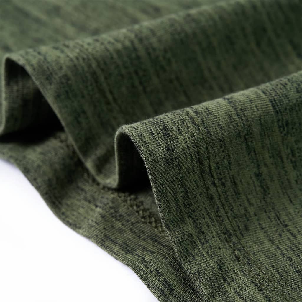 Tricou de copii cu mâneci lungi, kaki melanj, 92 GartenMobel Dekor