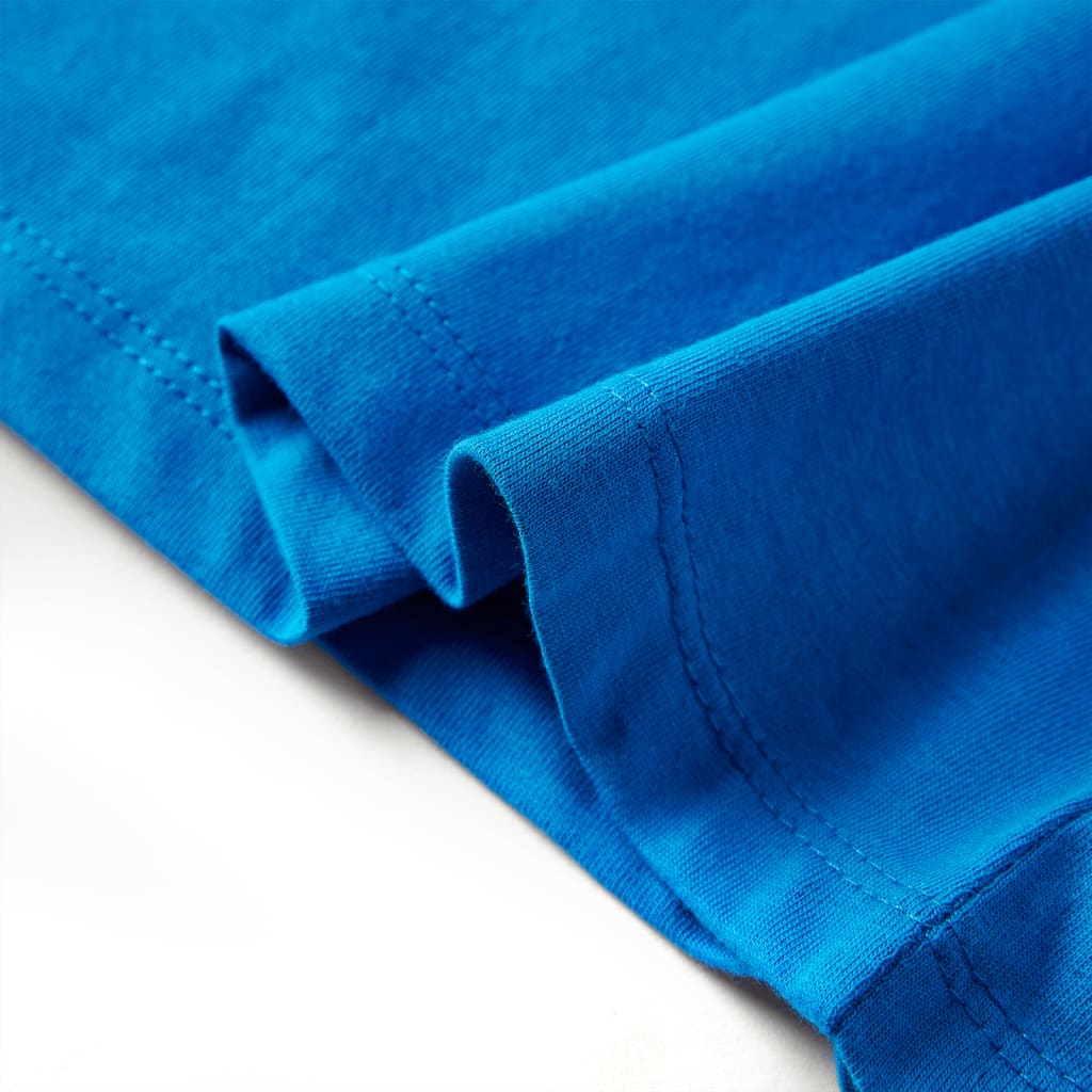 Tricou de copii cu mâneci lungi albastru cobalt, 104 GartenMobel Dekor