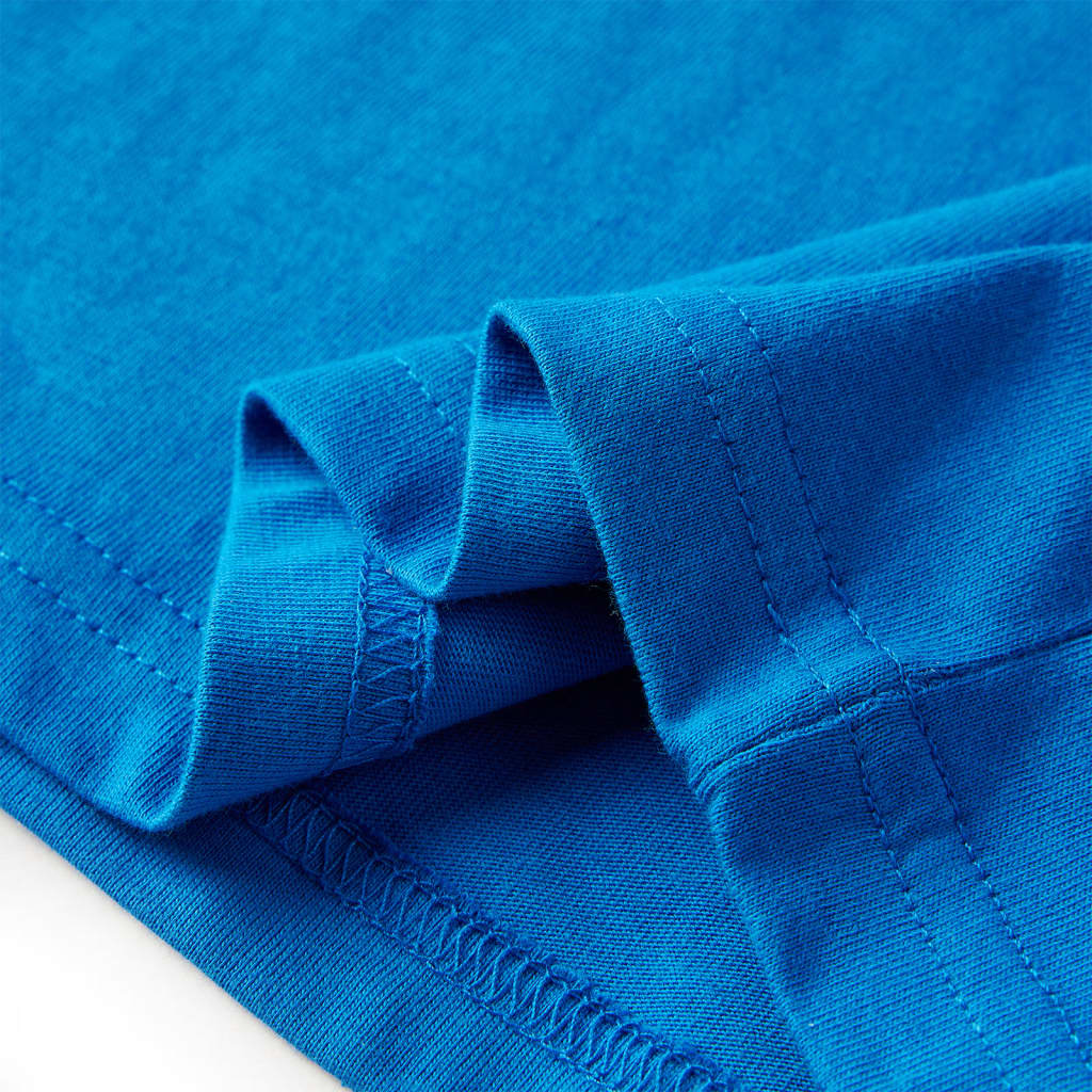 Tricou de copii cu mâneci lungi albastru cobalt 116 GartenMobel Dekor