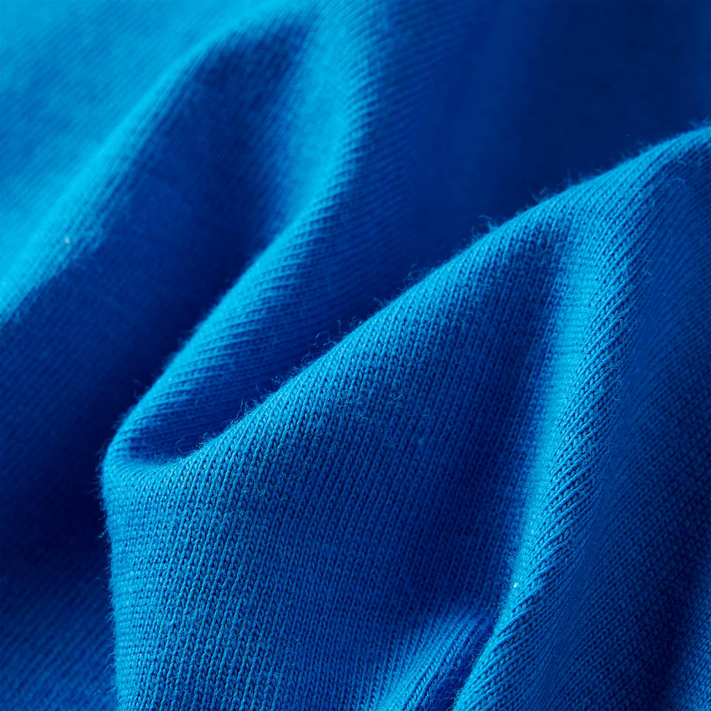 Tricou de copii cu mâneci lungi albastru cobalt 128 GartenMobel Dekor