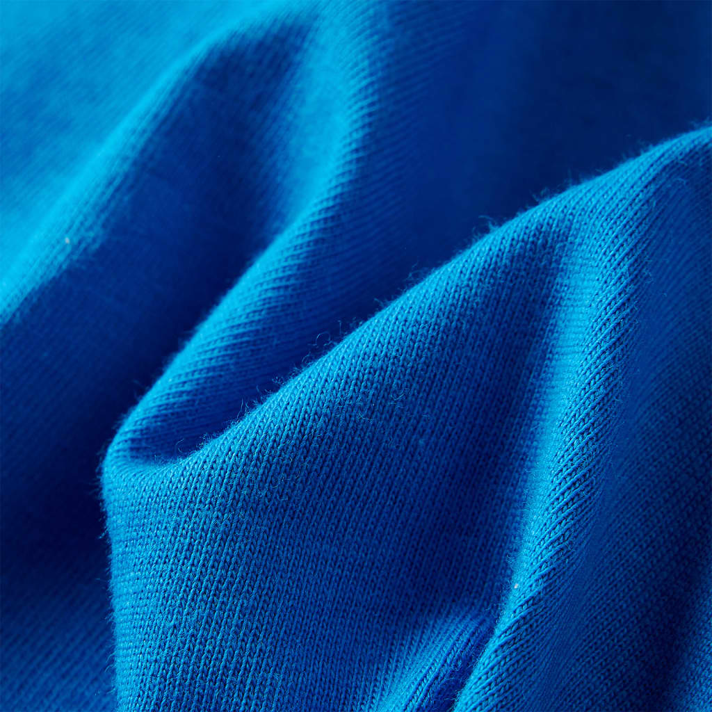 Tricou de copii cu mâneci lungi albastru cobalt 92 GartenMobel Dekor