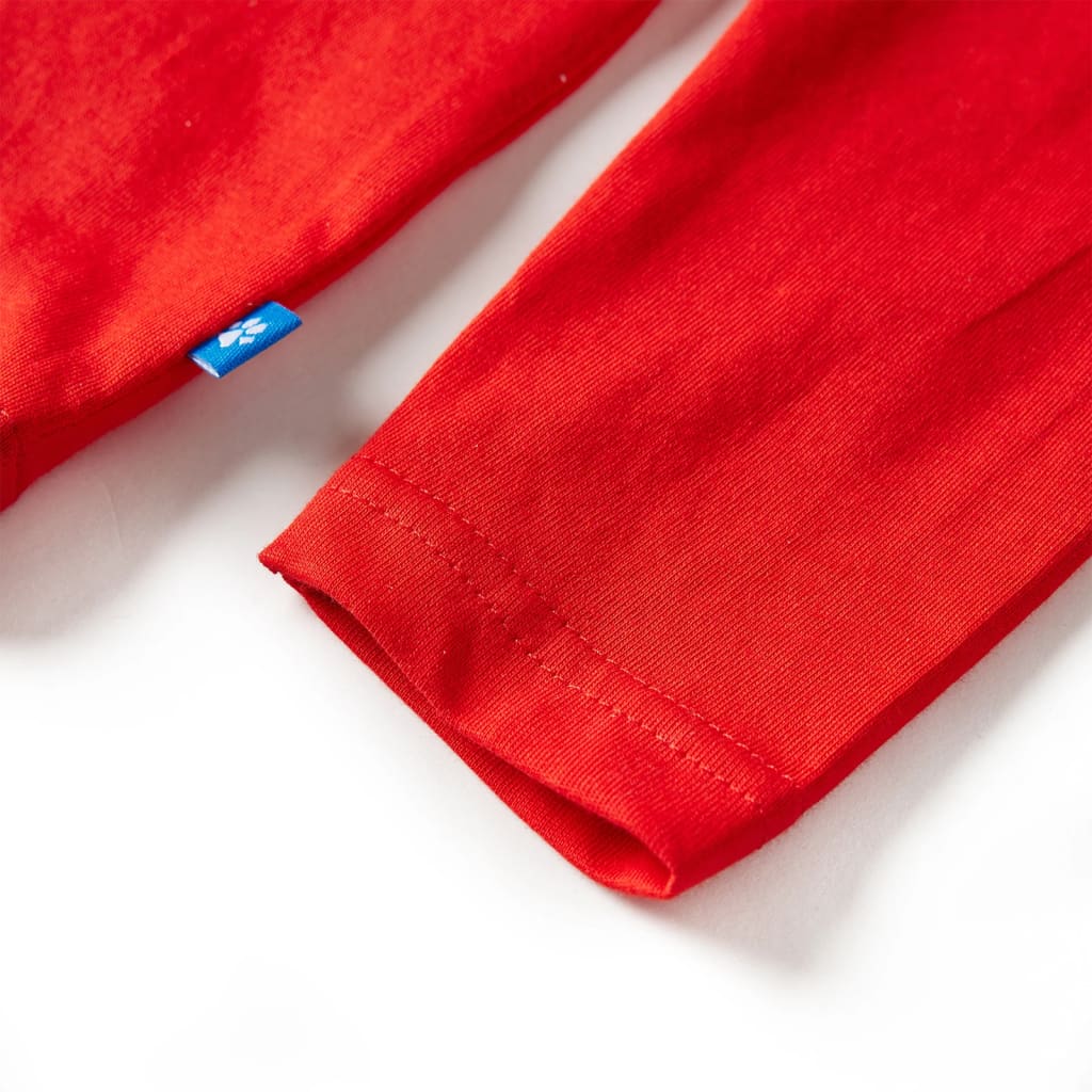 Tricou de copii cu mâneci lungi sălbatice roșu 116 GartenMobel Dekor