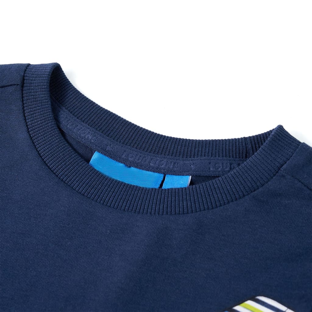 Tricou pentru copii cu mâneci lungi,, bleumarin, 92 GartenMobel Dekor